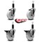 Service Caster 4'' Nylon Wheel Swivel 1-1/8'' Expanding Stem Caster Set 2 Brakes, 4PK SCC-EX20S414-NYS-2-PLB-2-118 - alternate 3